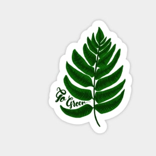 Go green - fern leaf Sticker